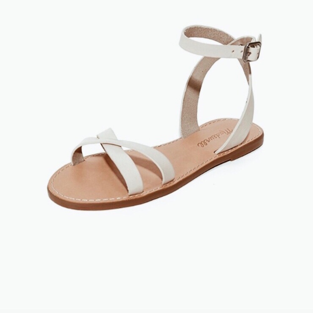 MADEWELL BOARDWALK  LEATHER SANDAL 8.5 dried flax